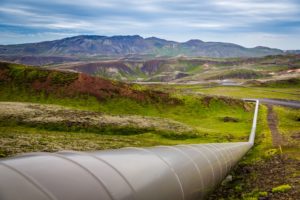 pipeline through green space